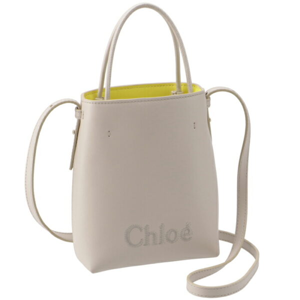 chc23up873i10084 Chloe Micro Chloe Sense Mini Tote Bag Leather Gray