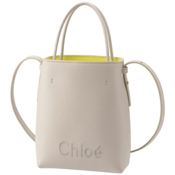 chc23up873i10084 1 Chloe Micro Chloe Sense Mini Tote Bag Leather Gray