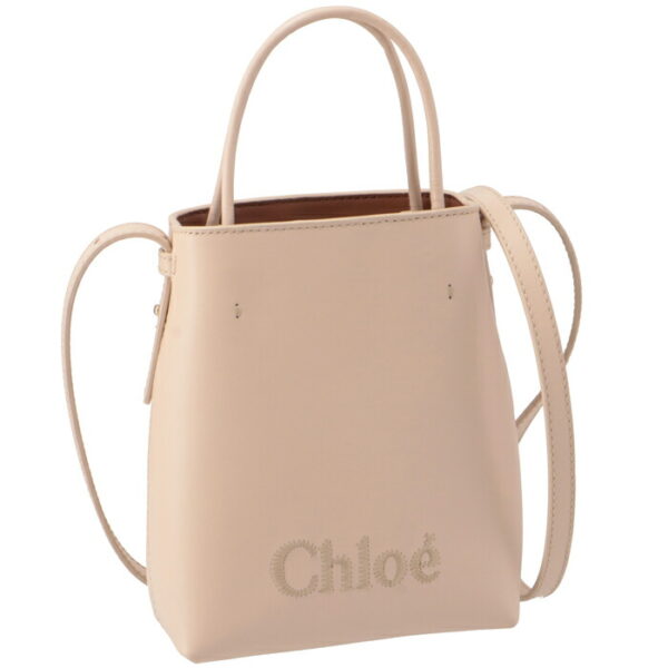 chc23up873i106j5 Chloe Micro Chloe Sense Mini Tote Bag Leather Pink