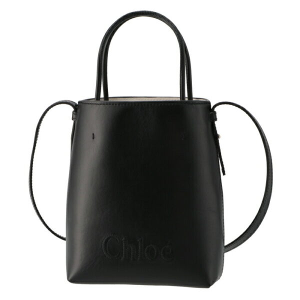 chc23up873i10 1 Chloe Micro Chloe Sense Mini Tote Bag Leather Black