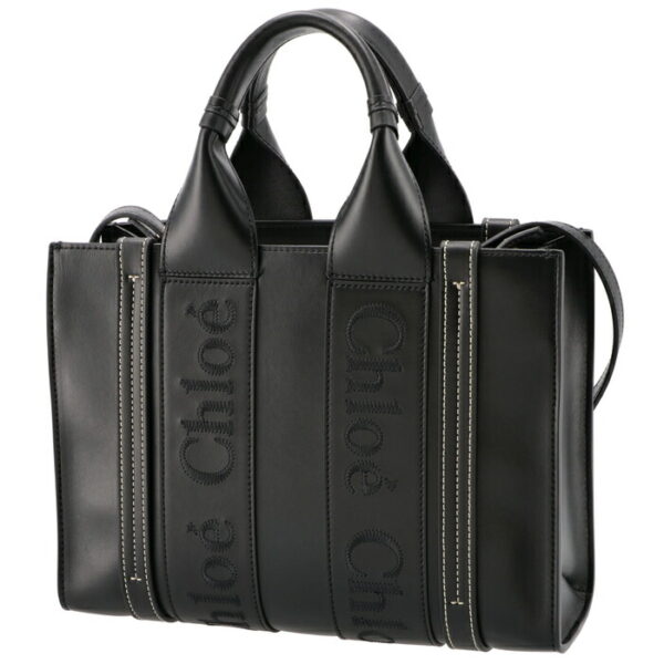 chc23us397i60 2 Chloe Woody Small Tote Bag Leather Black