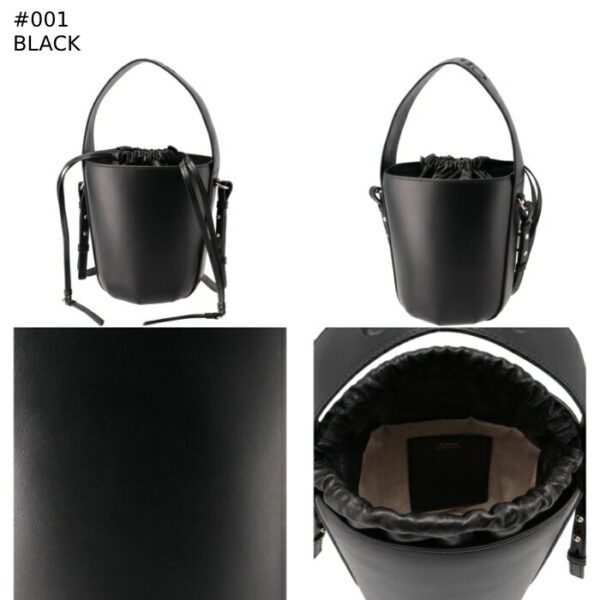 chc23us420i60 9 Chloe Sense Mini Bucket Bag Leather Black