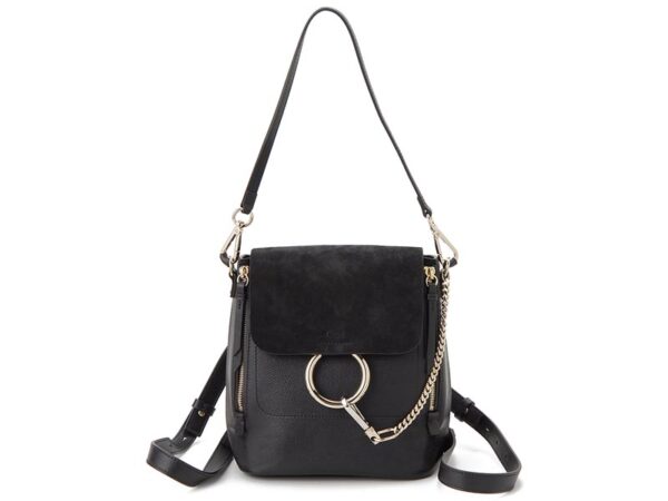 chl17as233 heu 001 Chloe 2WAY Shoulder Bag Leather Black Faye