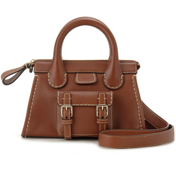 chl21ws451 f43 27s Chloe Mini Bag 2WAY Leather Brown