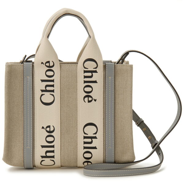 chl22as397 i26 012 Chloe Tote Bag Leather Gray Woody