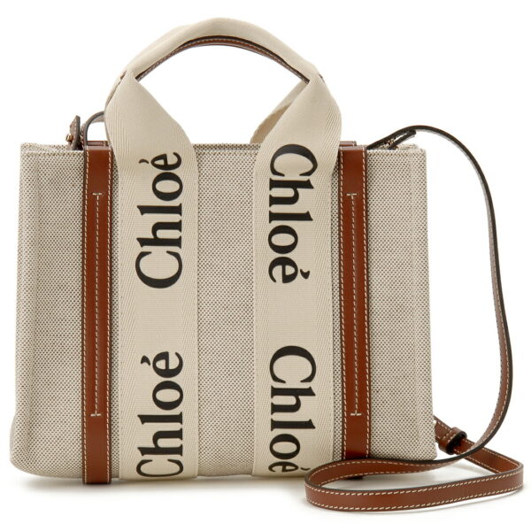 chl22as397 j28 90u Chloe 2WAY Shoulder Bag Leather White Woody