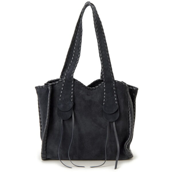 chl22as561 h94 4a7 Chloe Suede Tote Bag Leather Midnight