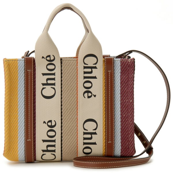 chl22us397 h31 2za Chloe Tote Bag Leather Beige Woody Small Tote