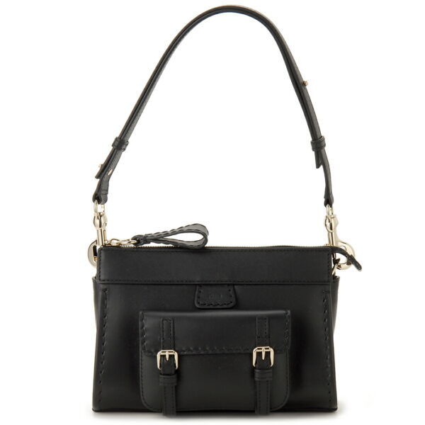 chl22ws443 i90 001 Chloe Shoulder Bag Leather Black Edith