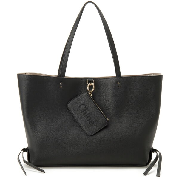 chl23ss124 j32 001 Chloe Tote Bag Leather Black Chloe Sense