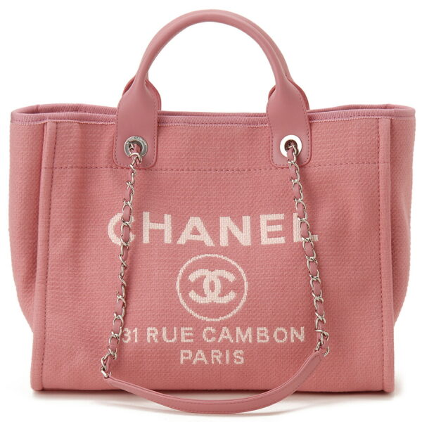 chs3257 b07300 ni682 Chanel Small Shopping Tote Bag Pink