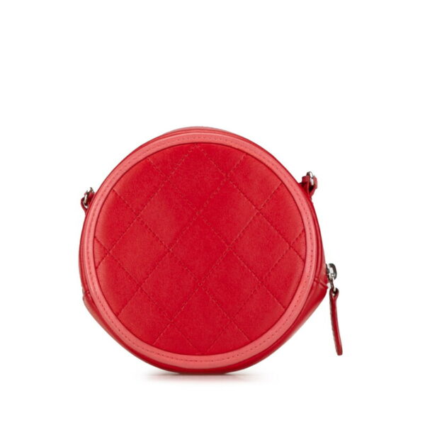 d8m14jn9vtwhwk79 3 Chanel Matelasse Round Chain Shoulder Bag Lambskin Red