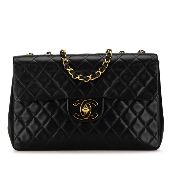 dgw59rhnabt7jzd7 1 Chanel Matelasse 34 Coco Mark Chain Shoulder Bag Lambskin Black