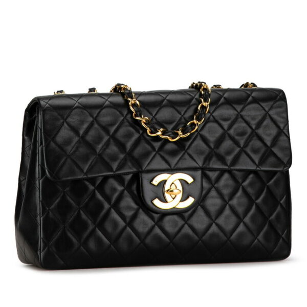 dgw59rhnabt7jzd7 2 Chanel Matelasse 34 Coco Mark Chain Shoulder Bag Lambskin Black