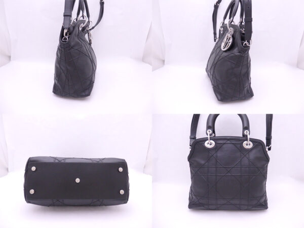 e46141d 1 Christian Dior Granville Shoulder Bag Leather Black