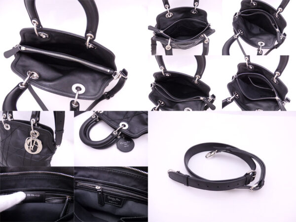 e46141d 2 Christian Dior Granville Shoulder Bag Leather Black