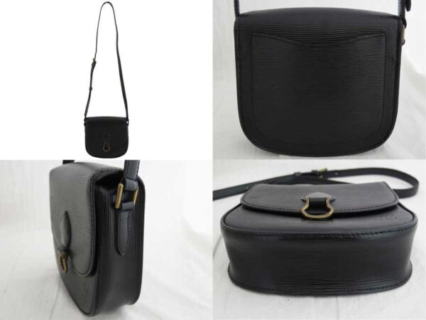 e46202a 1 Louis Vuitton Mini Sun Crew Epi Leather Crossbody Shoulder Bag Black