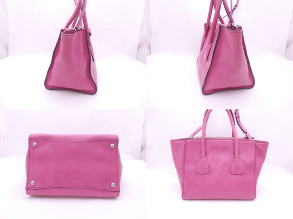 e46241d 1 Prada 2Way Handbag Leather Pink