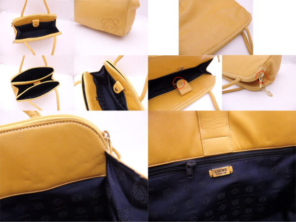 e46248a 2 Loewe Anagram Leather Handbag Yellow