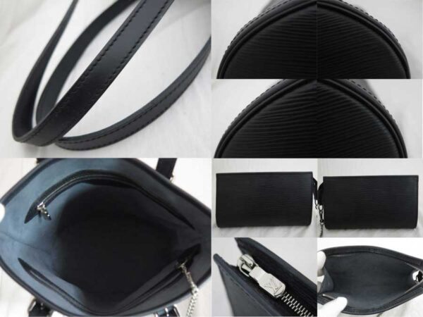 e46305a 2 Louis Vuitton Bucket Epi Leather Tote Shoulder Bag Black