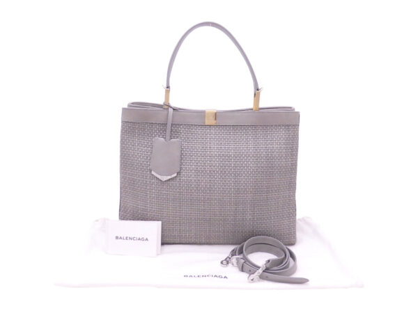 e46342d Balenciaga Leather 2Way Bag Gray