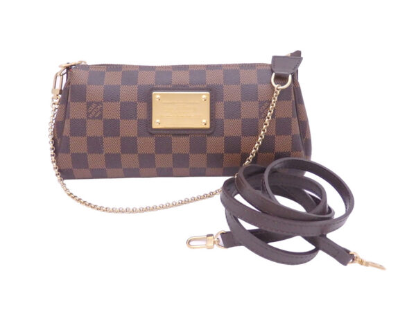 e46355e Louis Vuitton Eva Damier Canvas 2Way Shoulder Bag Brown