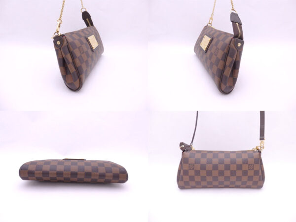 e46355e 1 Louis Vuitton Eva Damier Canvas 2Way Shoulder Bag Brown