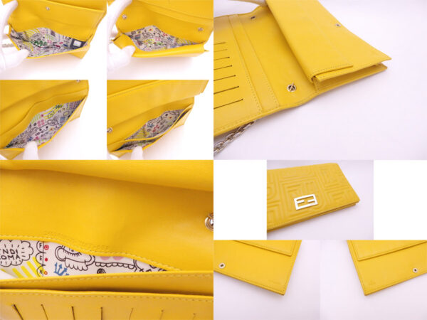 e46382e 2 Fendi Chain Wallet Leather Yellow