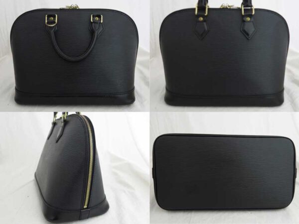 e46394a 1 Louis Vuitton Alma Epi Leather Tote Shoulder Bag Black