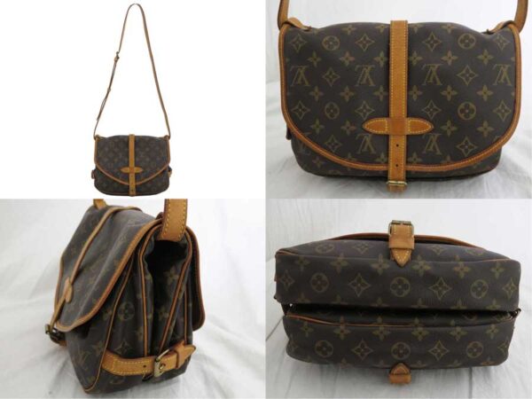 e46693e 1 Louis Vuitton Saumur Monogram Canvas Shoulder Bag Brown