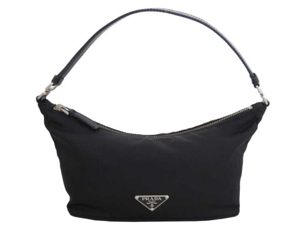 e46704e Prada Shoulder Bag Nylon Leather Black