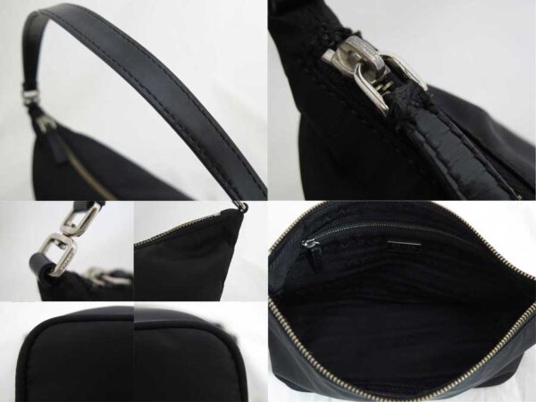 e46704e 2 Prada Shoulder Bag Nylon Leather Black