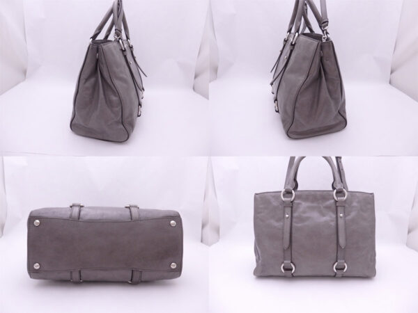 e46853f 1 Miu Miu Handbag Shoulder Bag Leather Gray