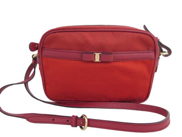 e46896a Salvatore Ferragamo Rose Canvas Nylon Crossbody Bag Red