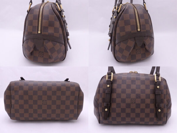 e47255f 1 Louis Vuitton Rivington PM Damier Canvas Shoulder Bag Brown