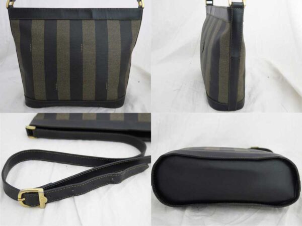 e47299f 1 Fendi Pekan Shoulder Bag Leather Brown Black