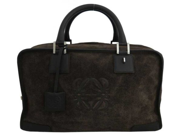 e47402a Loewe Amazona Suede Leather Bag Brown