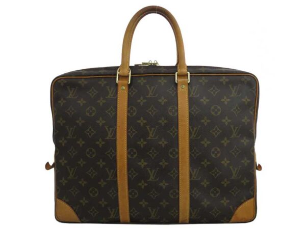 e47494e Louis Vuitton Porte Document Voyage Monogram Canvas Business Bag Brown