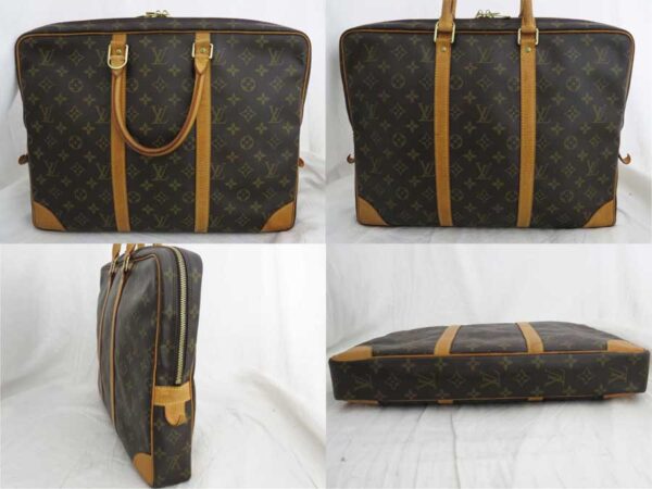 e47494e 1 Louis Vuitton Porte Document Voyage Monogram Canvas Business Bag Brown