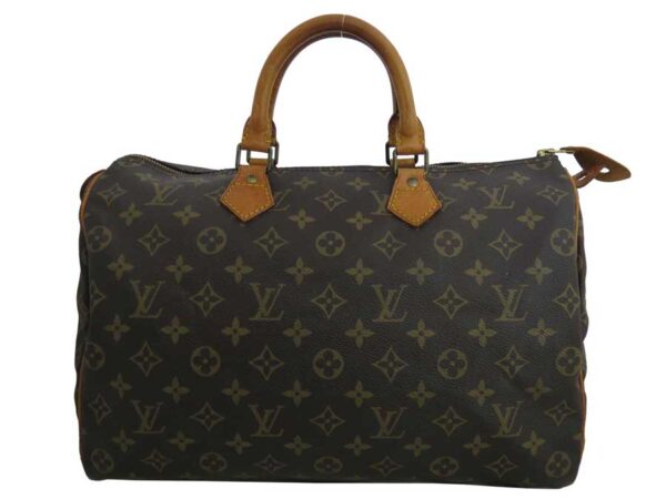 e47495a Louis Vuitton Speedy 35 Monogram Canvas Handbag Brown