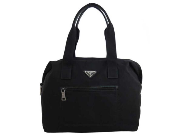 e47596a Prada Shoulder Bag Nylon Leather Black