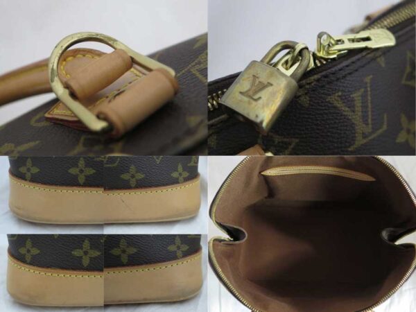 e47703a 2 Louis Vuitton Alma Monogram Canvas Handbag Brown