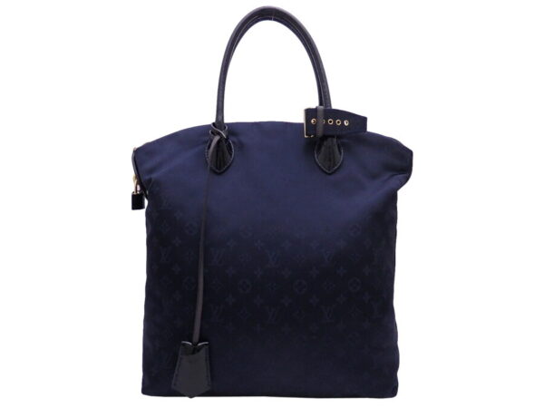 e47743a Louis Vuitton Lockit MM Monogram De Jour Canvas Patent Leather Handbag Blue Blue