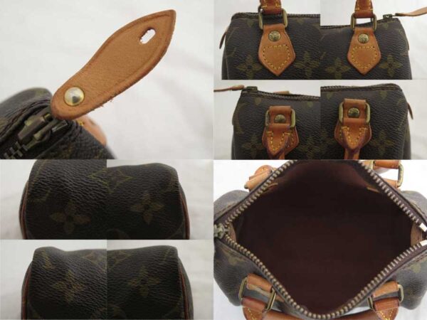 e47791a 2 Louis Vuitton Mini Speedy Monogram Canvas Handbag Brown