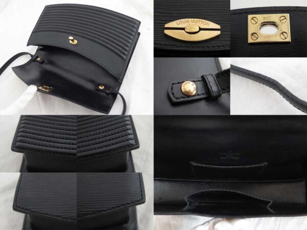 e47795a 2 Louis Vuitton Prebourg Epi Leather Shoulder Bag Black