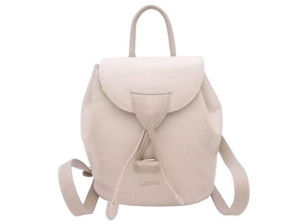 e47843f Loewe Leather Rucksack Beige