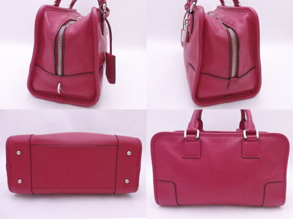 e47844f 1 Loewe Amazona Leather Handbag Magenta