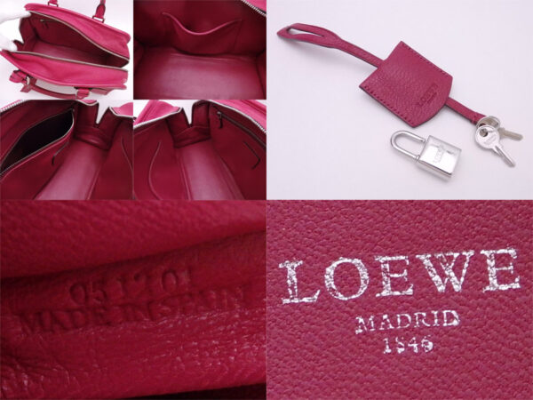 e47844f 2 Loewe Amazona Leather Handbag Magenta