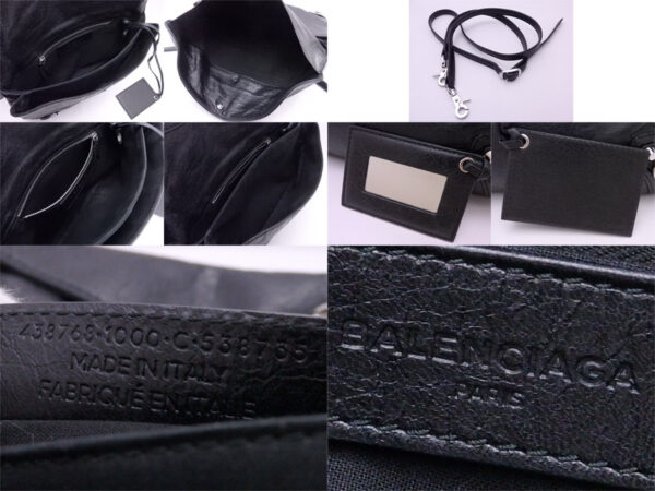 e47847f 2 Balenciaga Classic Envelope Leather Clutch Bag Black