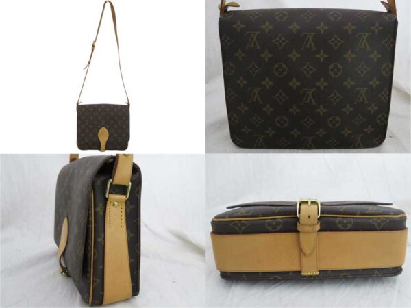 e47899a 1 Louis Vuitton Cartesier Monogram Canvas Shoulder Bag Brown